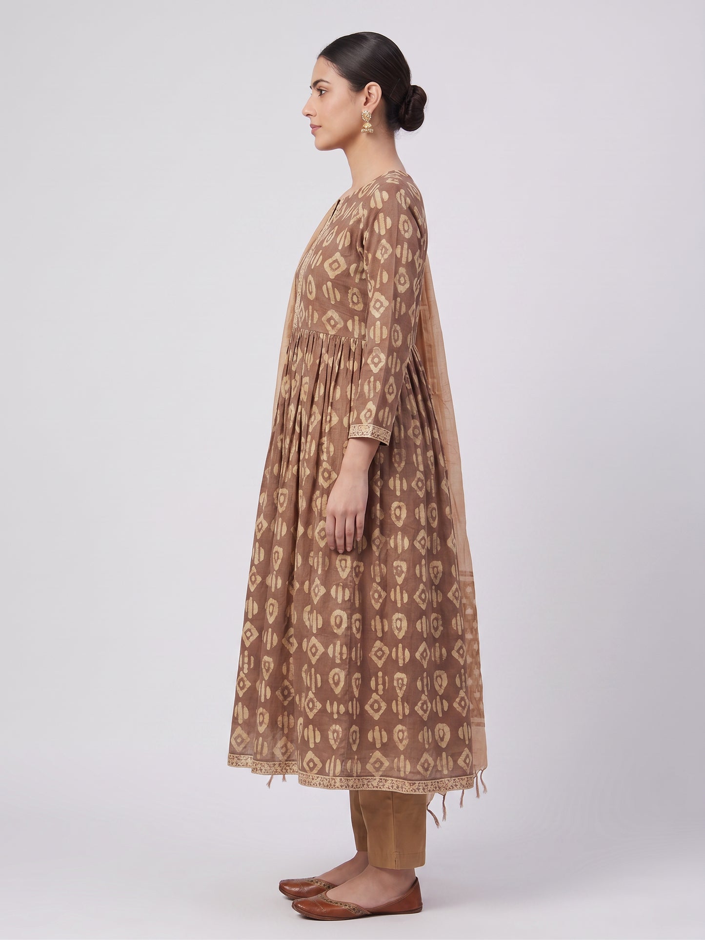 Bhagalpuri Cotton Printed Kurta Set with Dupatta