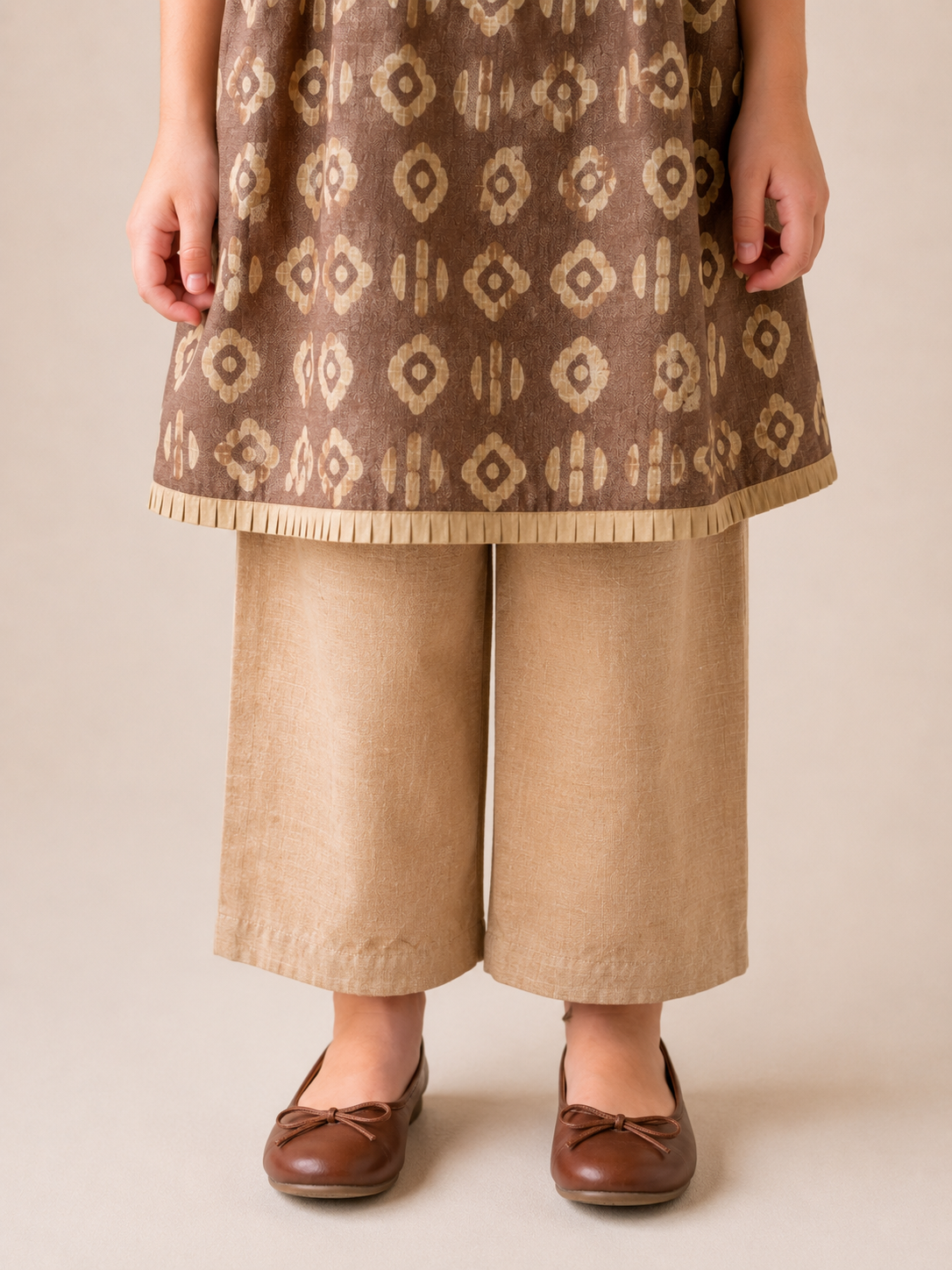 Neemroz Cotton Bhagalpuri Printed Dress Set for Girls